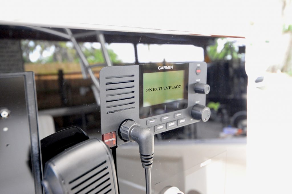 Garmin-VHF-radio-in-acrylic-dash-center-console-boat-orlando-florida