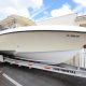Yellow-Boat-Acrylic-Dash-On-Continental-Trailer-Full-Front-Starboard-Profile