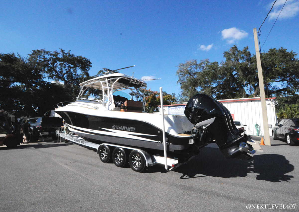 Hydra Sports Boat, Fishing boat, boat flooring, boat speakers, boat navigation upgrade orlando, Florida Marine Customs, Orlando Custom Audio, boat navigation