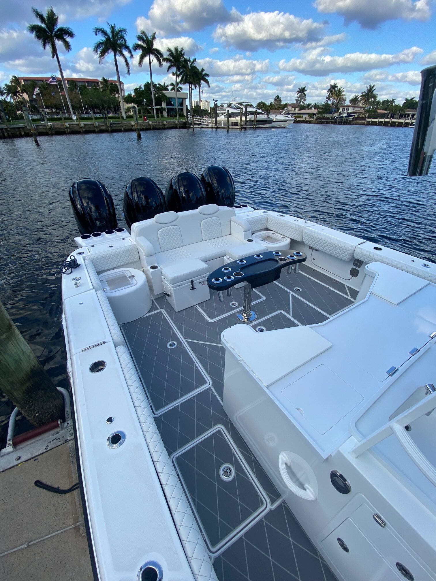 Hydrasports Custom Boat with SeaDek Flooring Installed