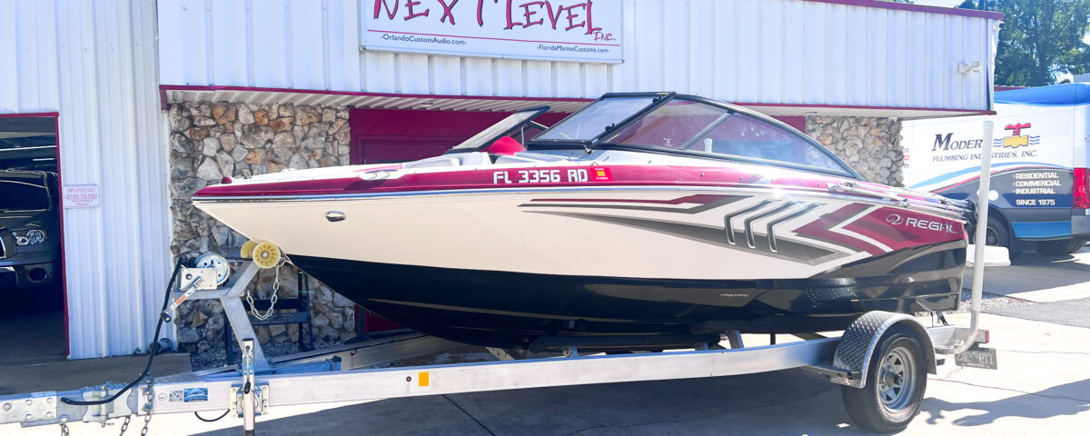 Next Level Florida Marine Customs Regal 1900 ESX SeaDek JL Audio Underwater Lighting Install Orlando Storefront Profile